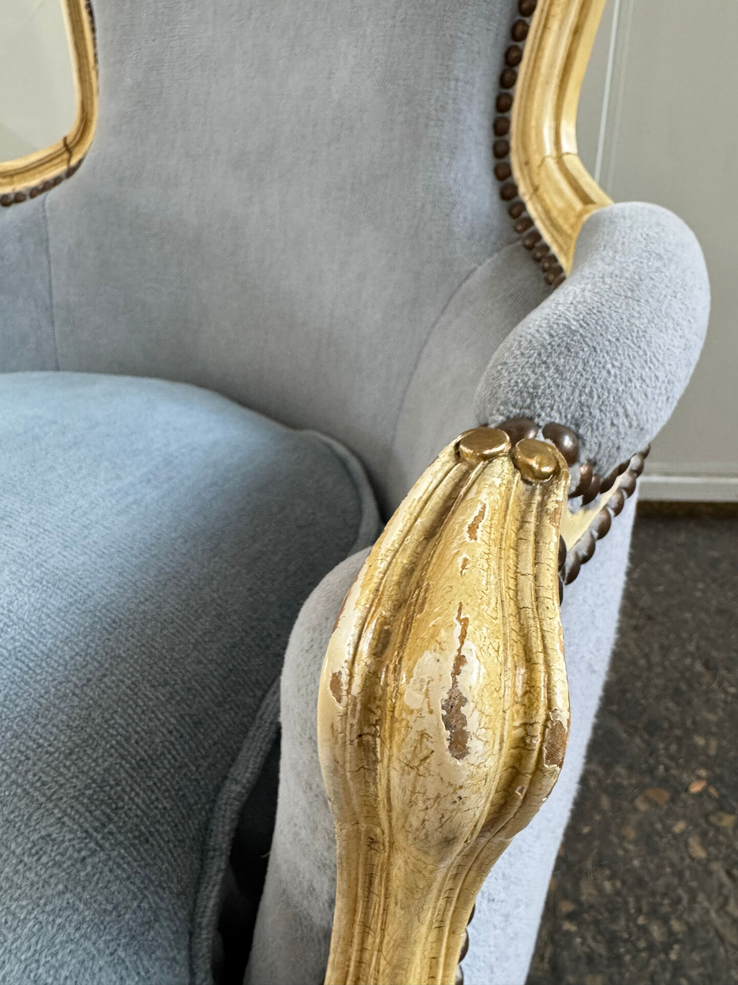 Pair of cabriolet armchairs in Louis XV style