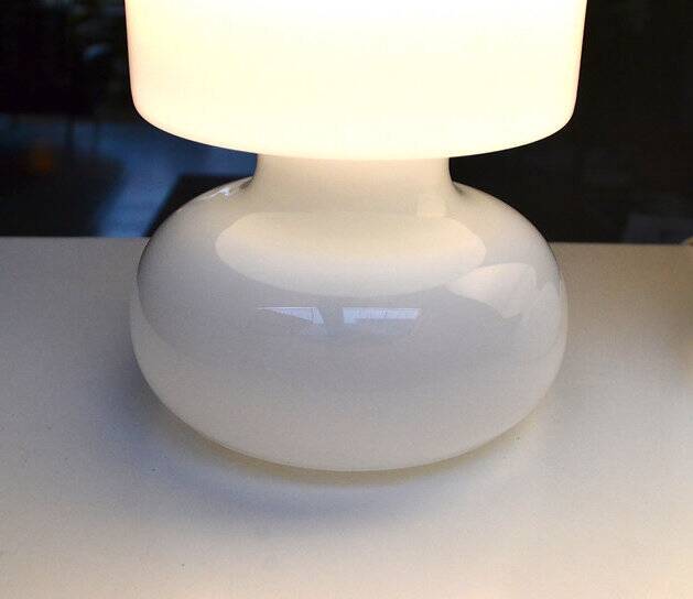 Vintage opaline lamp IKEA from the 1980s.