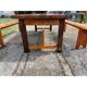 Table de ferme campagnarde en chêne et pin + 2 bancs