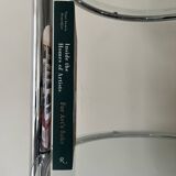 Round tubular bookcase in chrome and glass, 1970 design