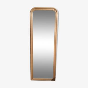 Miroir en chêne clair mouluré de style Louis Philippe 64x178cm