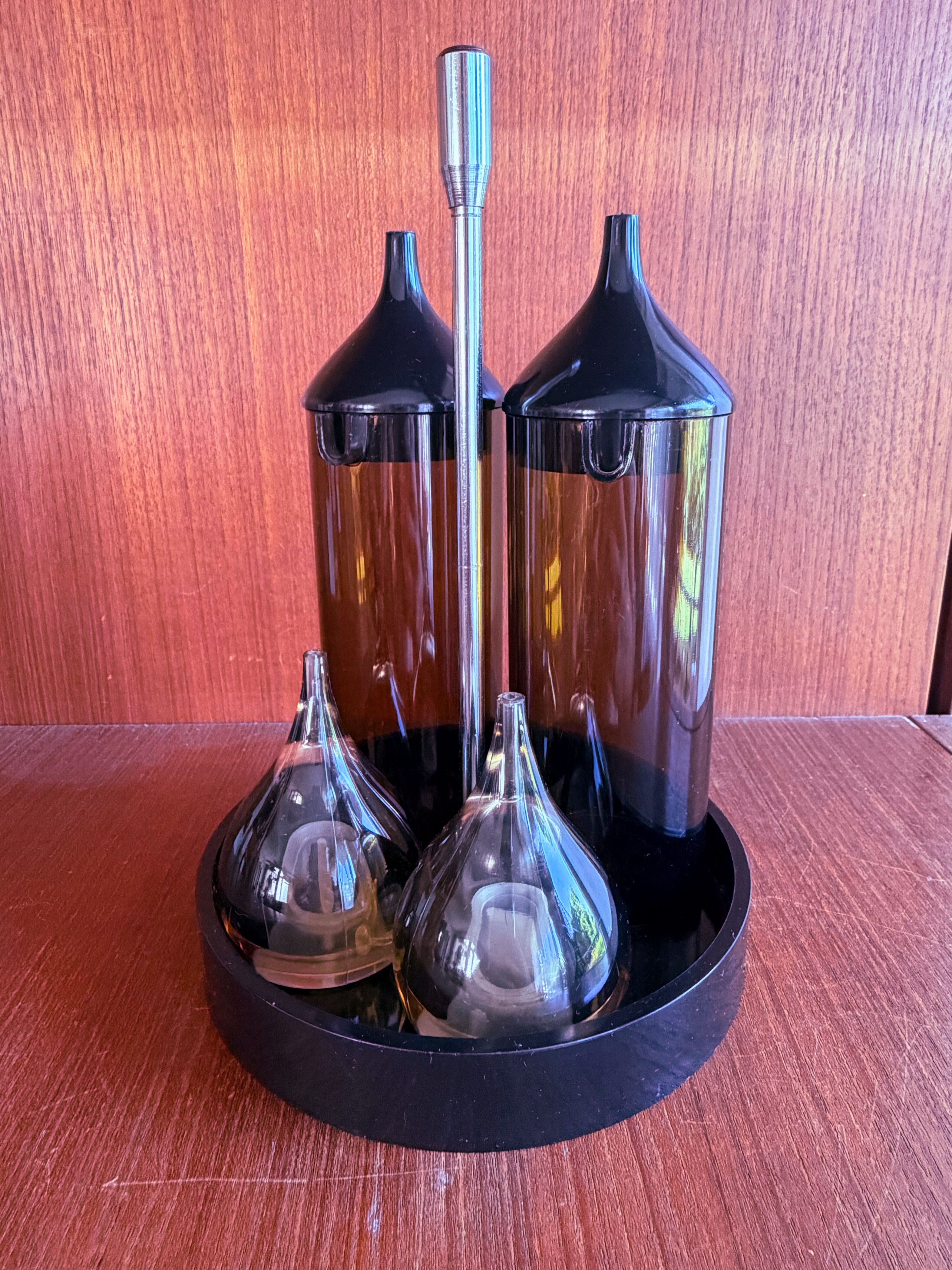 Guzzini, Service à condiments, Luigi Massoni, space age, 70s