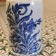 Lot de 2 choppes en grès de Betschdorf – Poterie Graessel – décor floral bl