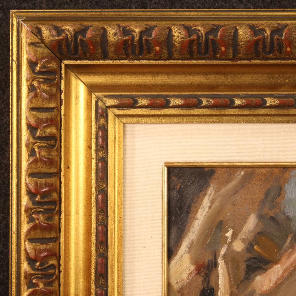 Tableau italien nature morte signé A. Merello du 20ème siècle