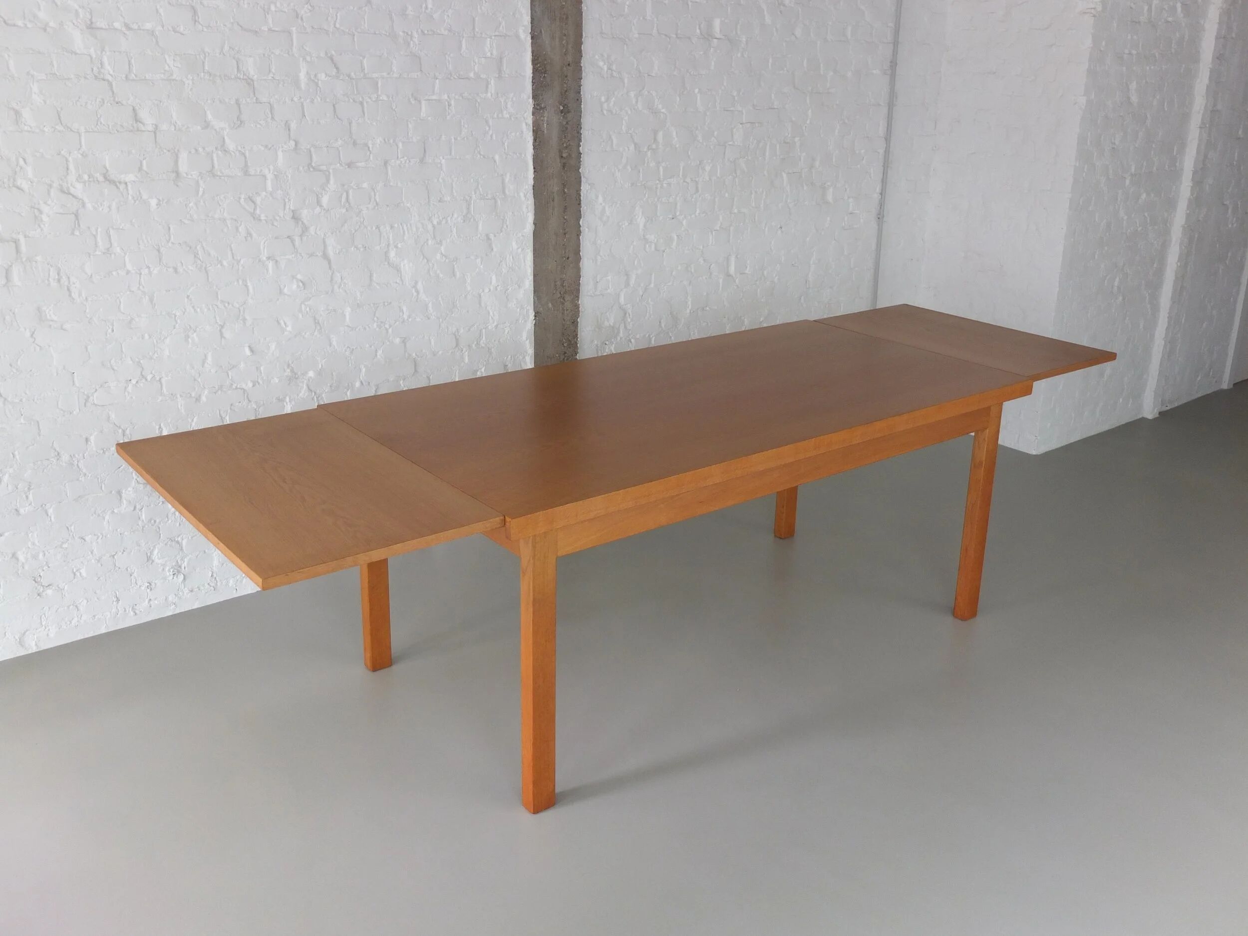 Dining set in natural oak by Meubelatelier Vanda, 1970s