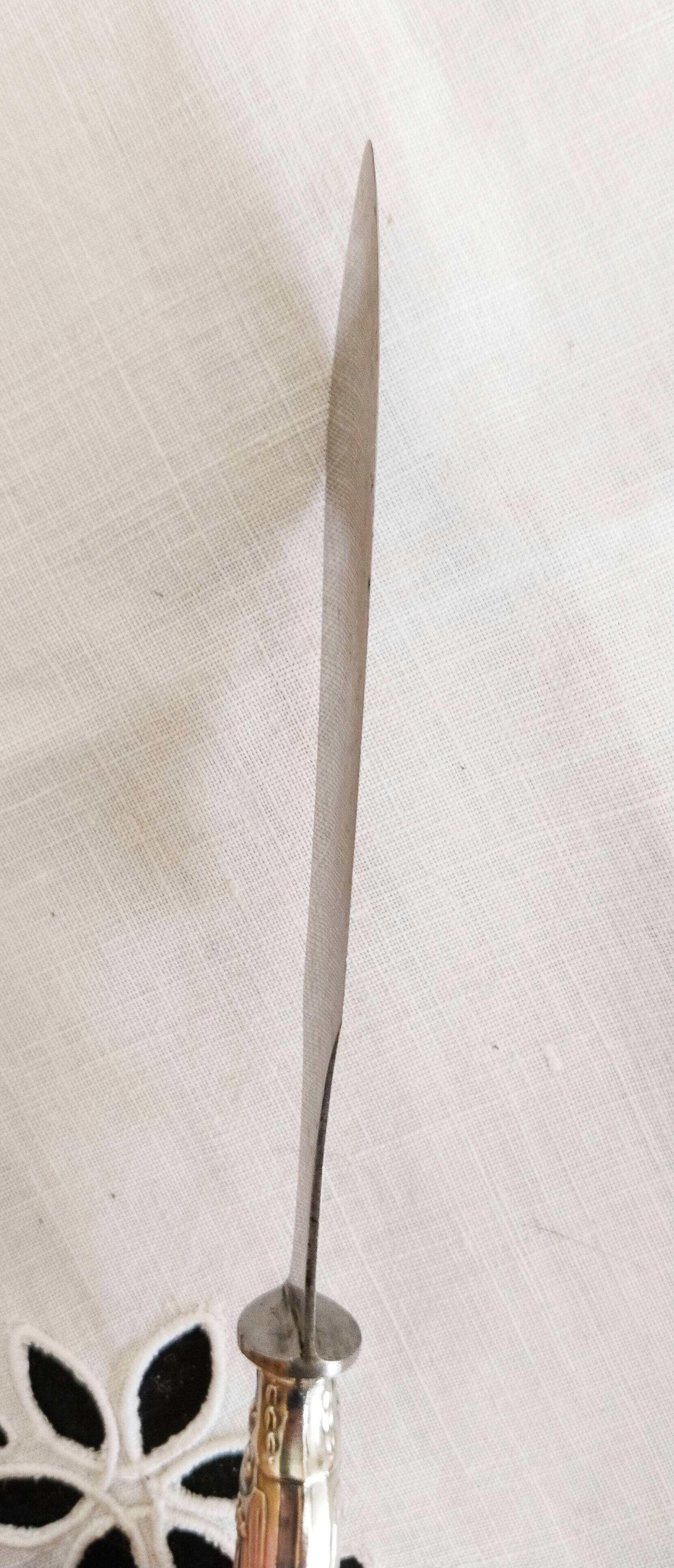 Antique silver cheese knife (ref 1)