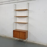 Pinewood wall unit by Nils “Nisse” Strinning for String, Sweden 1950's