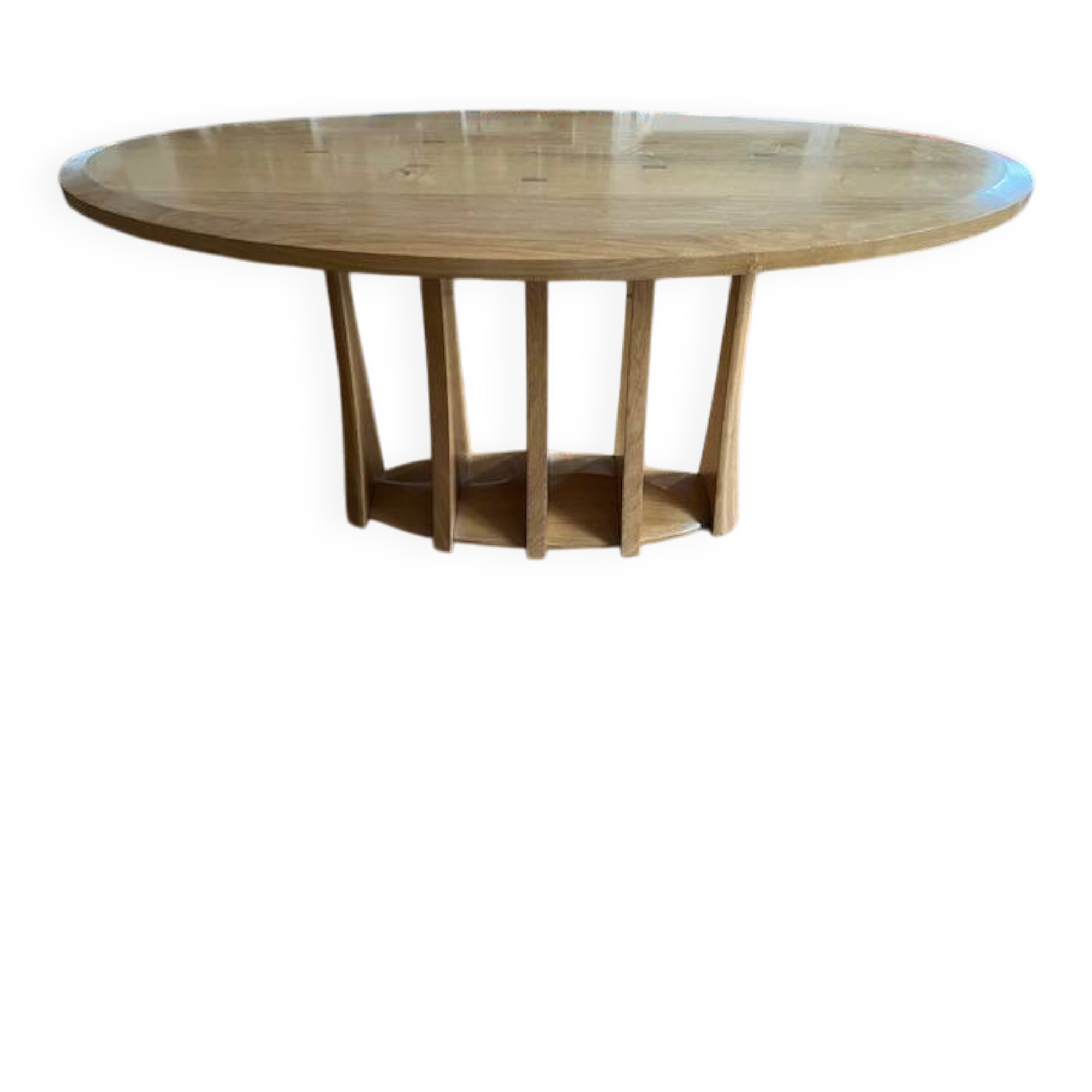 Solid oak dining table, unique creation.