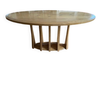 Solid oak dining table, unique creation.