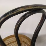 Black canned bistro chairs