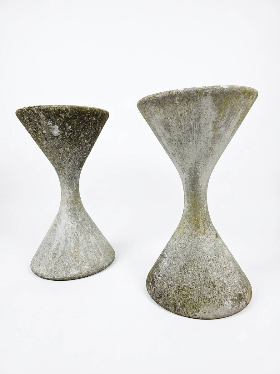 Pair of diabolos in eternit by Willy Guhl and Anton Bee – 1960