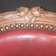 Louis XV period armchair covered in leather.