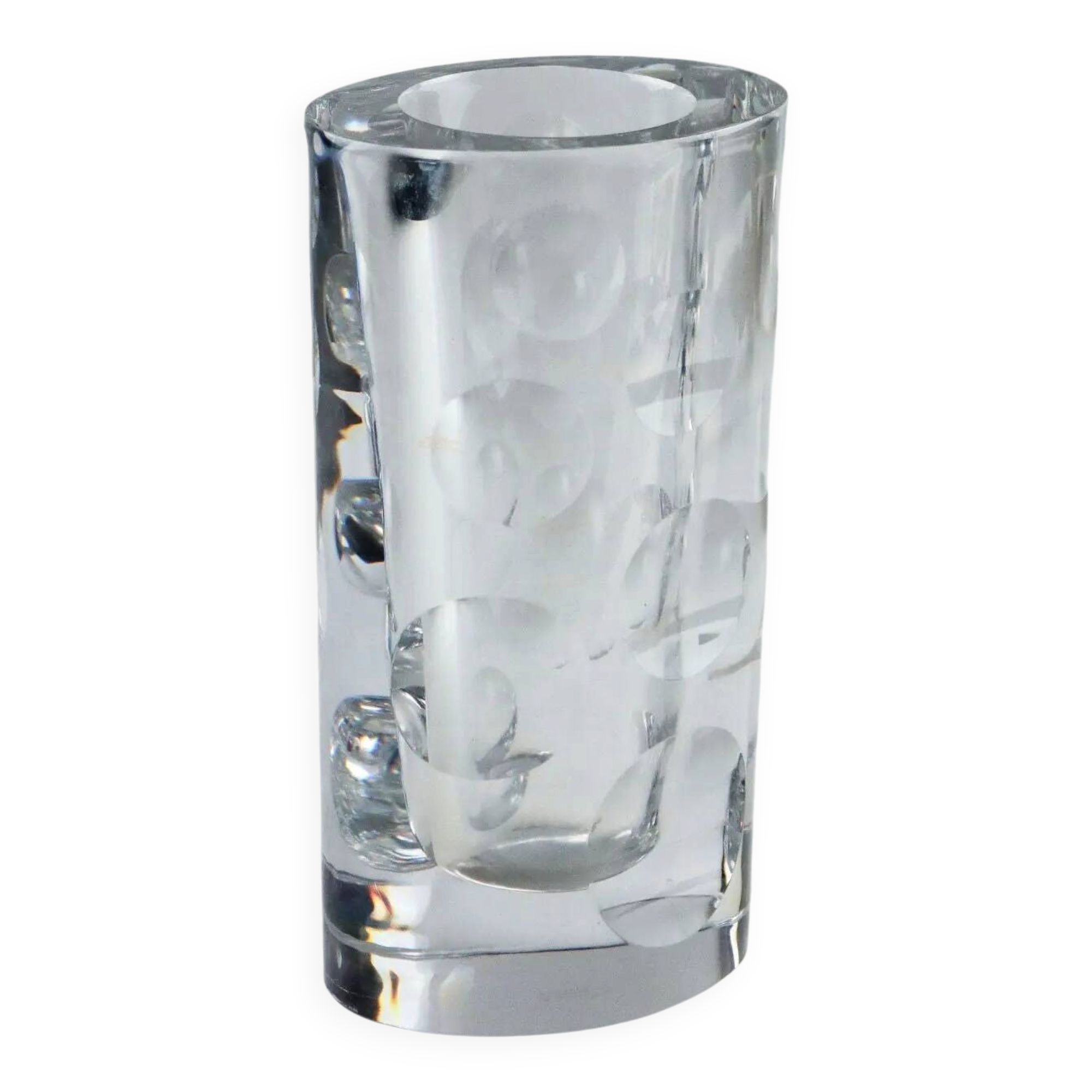 Vintage crystal vase Sèvres France 20th Century
