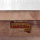 Chest of drawers with 3 drawers in solid wood and rattan decor - 1960s/70s