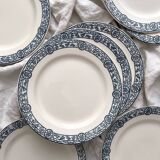 8 flat ironstone plates “Bristol” Salins