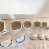 Series of 6 Sarreguemines spice jars