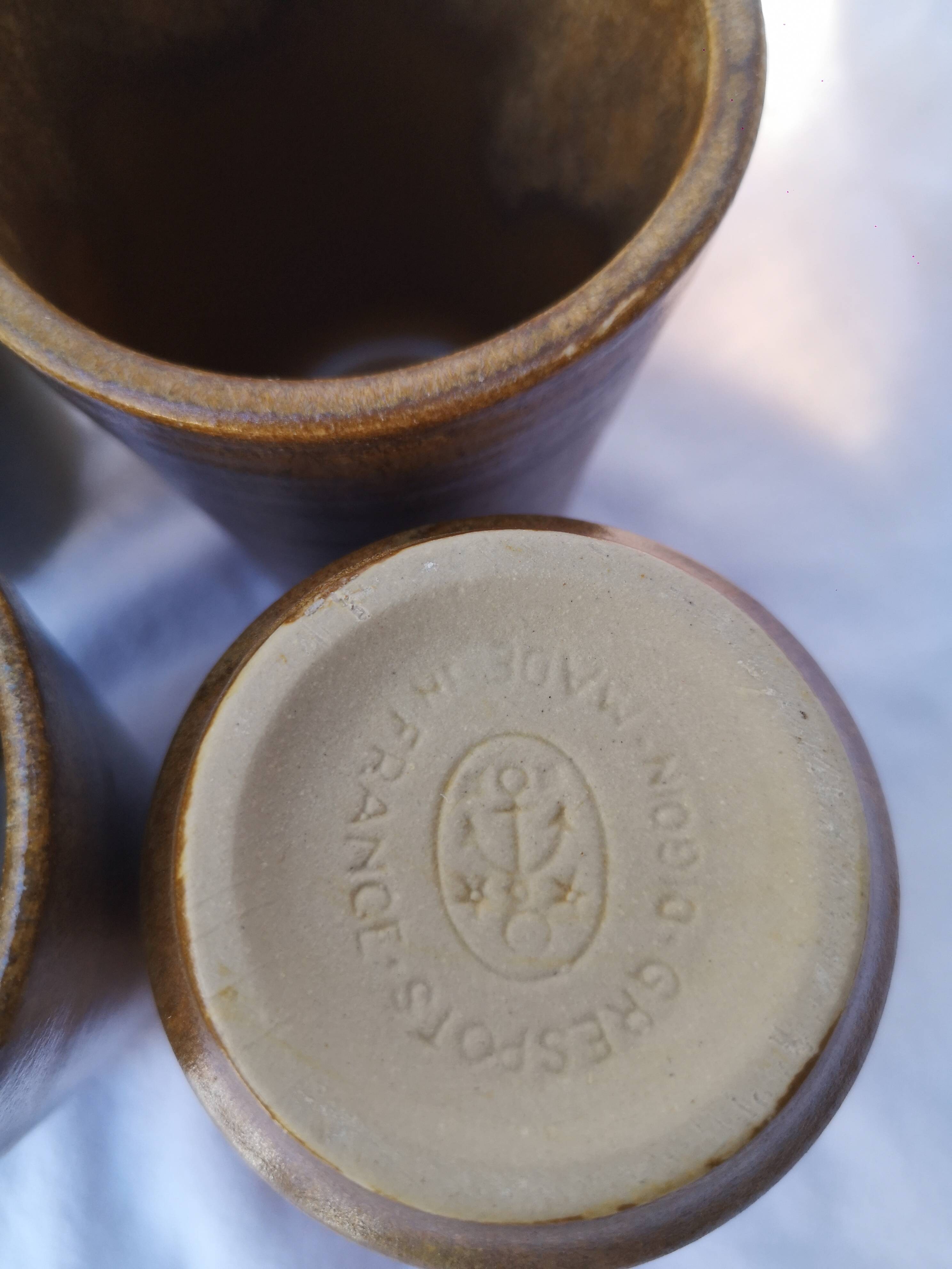 Digoin stoneware mugs