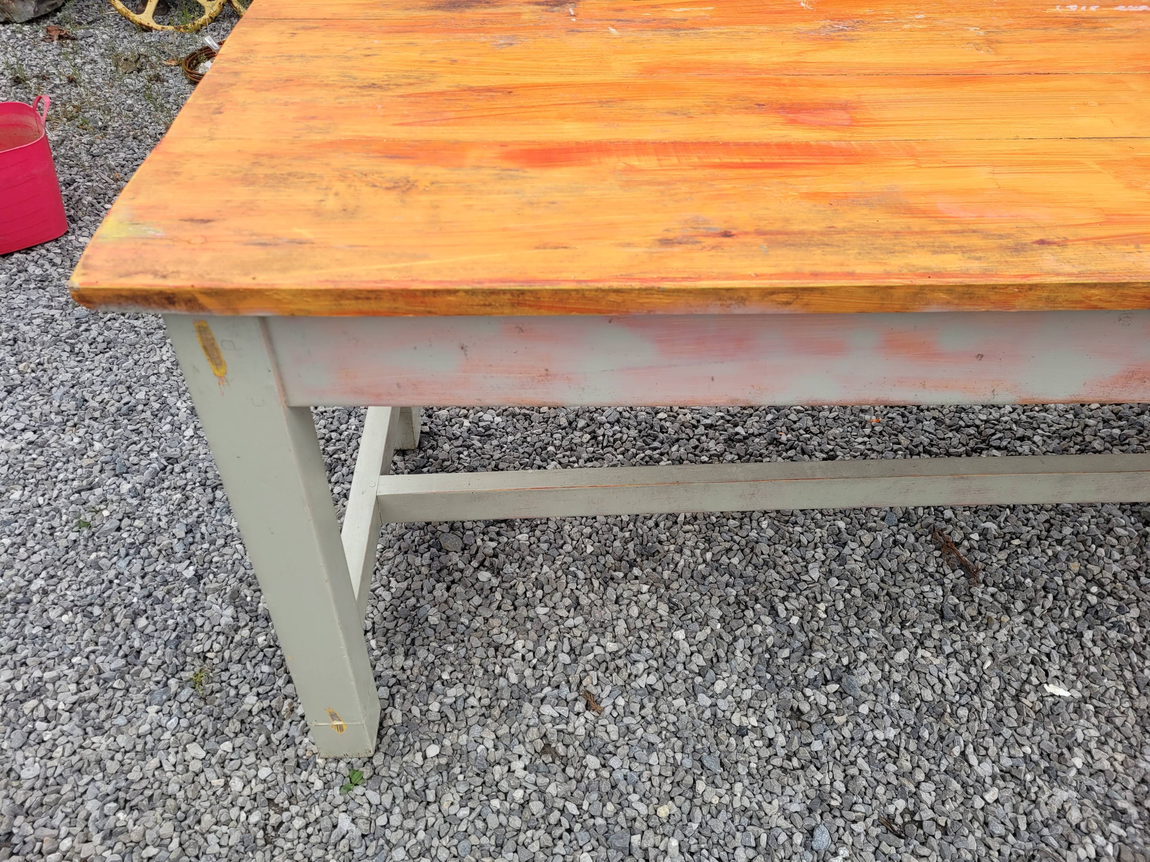 Farmhouse table 256cms long