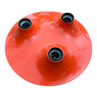 Orange space age triteti ceiling light Vico Magistretti Artemide