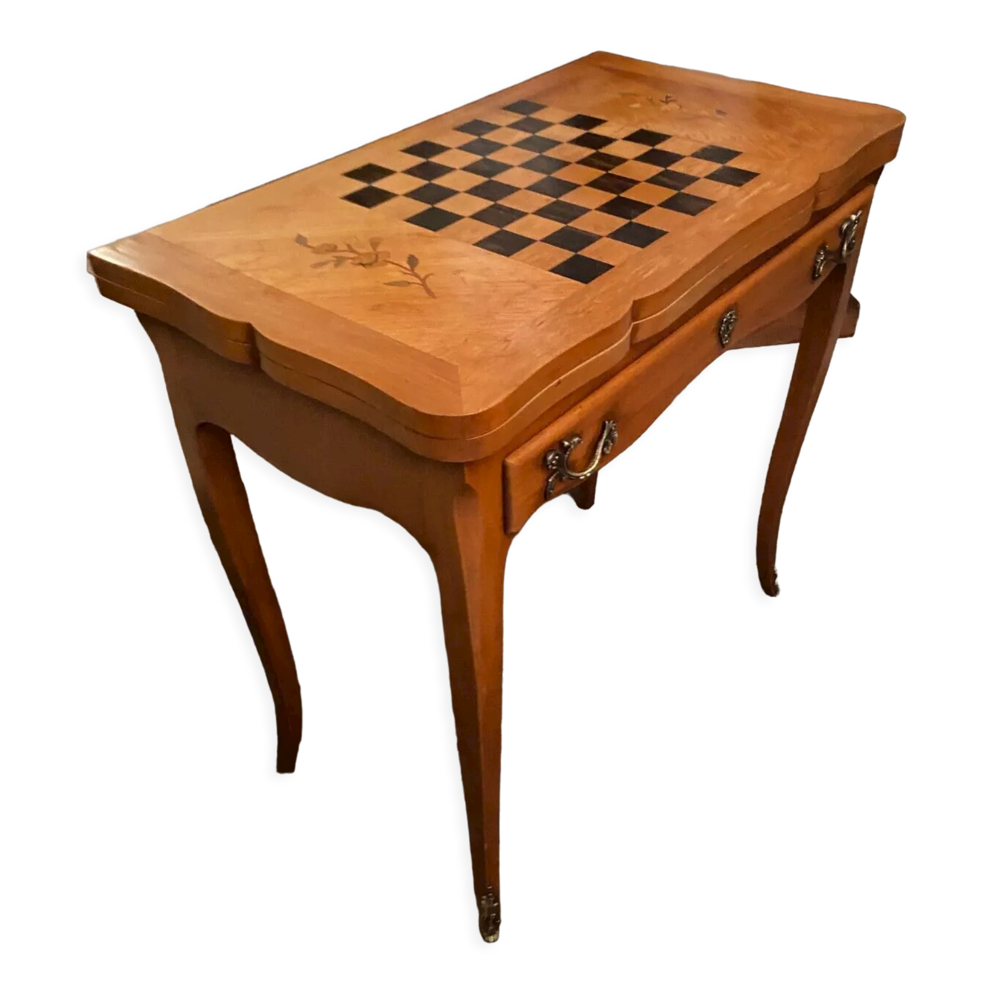 Game table console sofa back to a drawer tray wallet Louis XV