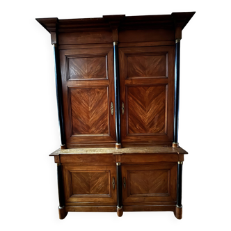 Buffet 2 corps avec demi colonnes annelées style Empire