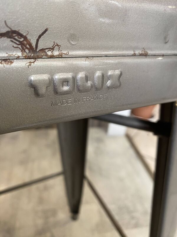Tabouret haut de bar industriel tolix h75 empilables métal vernis