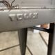 Genuine TOLIX H75 industrial high bar stool, stackable, varnished metal.