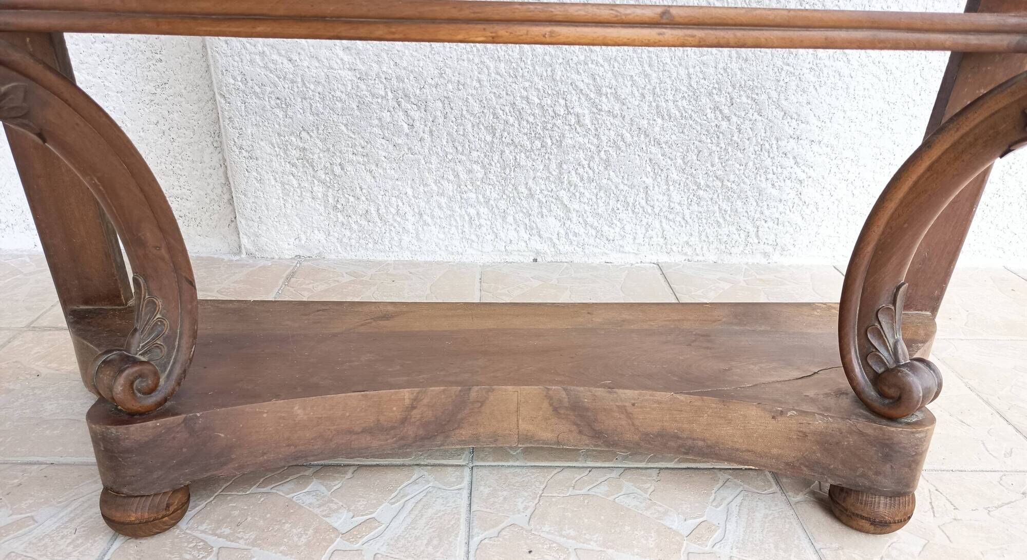 Console from the Napoleonic III era in walnut.