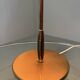 Lampe de table en laiton avec abat-jour plié années 1950