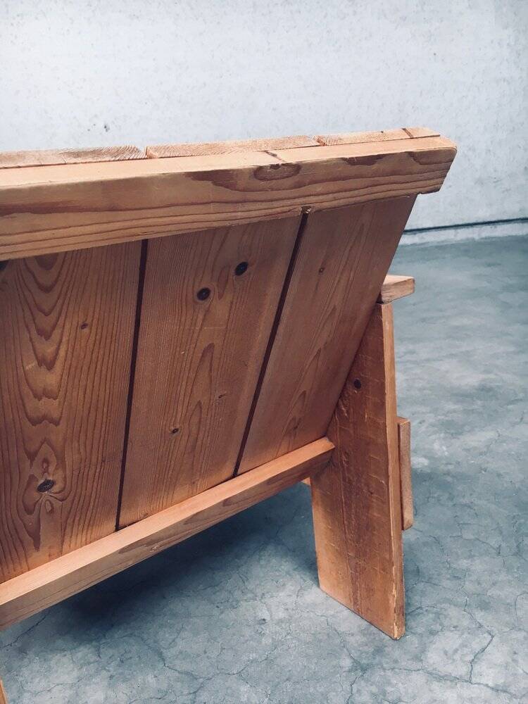 The Stijl Movement Dutch Pine Crate Chair attributed to Gerrit Rietveld, 1960s