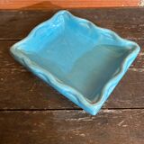 Old Poche D YRONDY Turquoise Blue Ceramic Made In France Wine