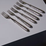 Dessert or entremets forks Mappin & Webb antique silver-plated