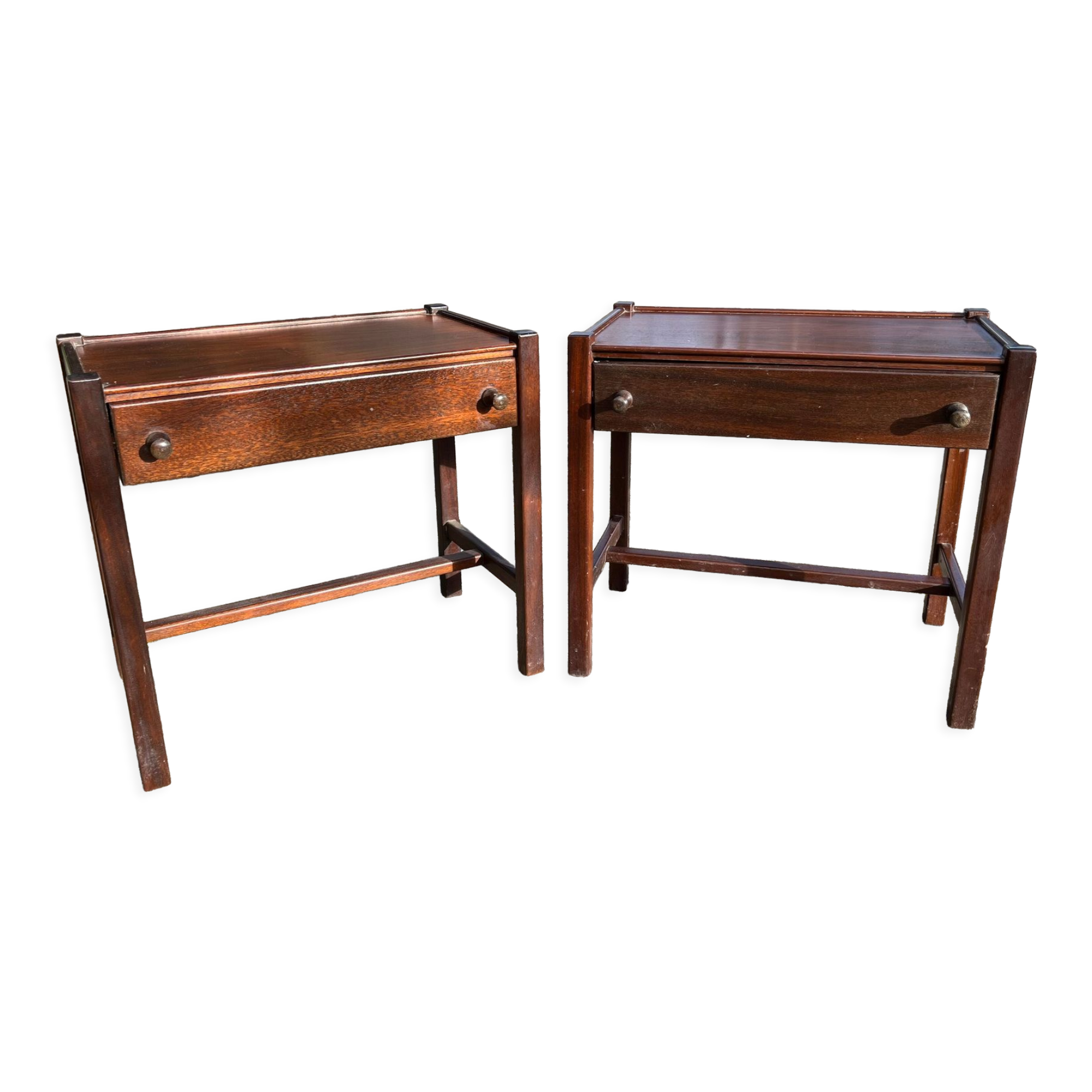 Chevets bois foncé vintage