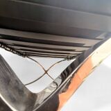 Ottoman Barcelona Original Knoll - Black Leather & Chrome - Design 1929