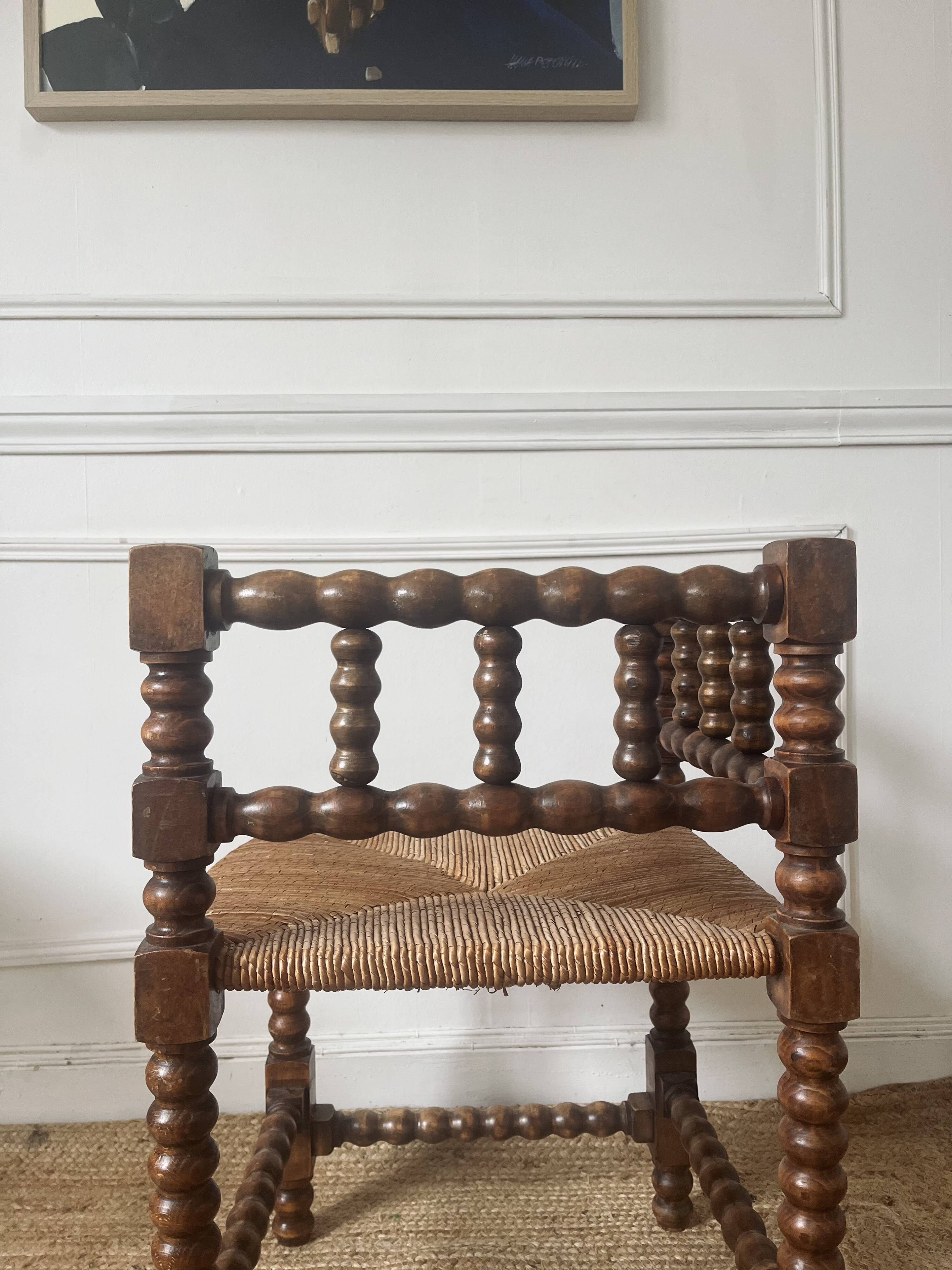 Fireplace bobbin chair