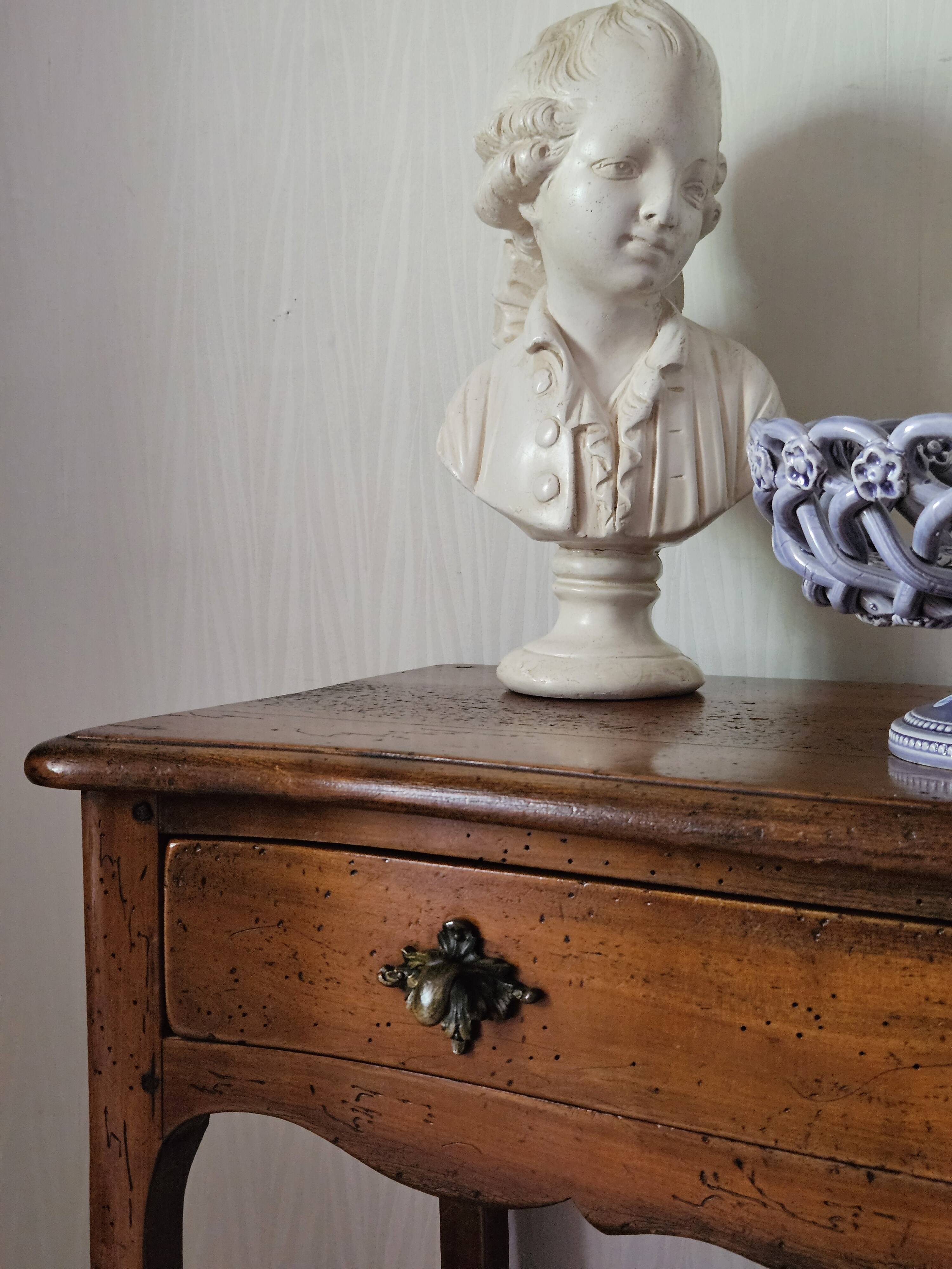 Louis XV style console in cherry wood, 20th century.