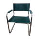 60/70s leather and chrome cantilever chair