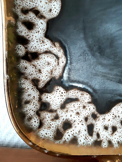 Ceramic cup fat lava style Vallauris 1960