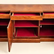 Large buffet in flame mahogany, William IV / Regency columns.