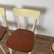 4 wooden chairs and formica kitchen