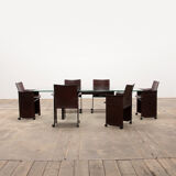 Table à manger et 6 chaises de Tito Agnoli pour Matteo Grassi
