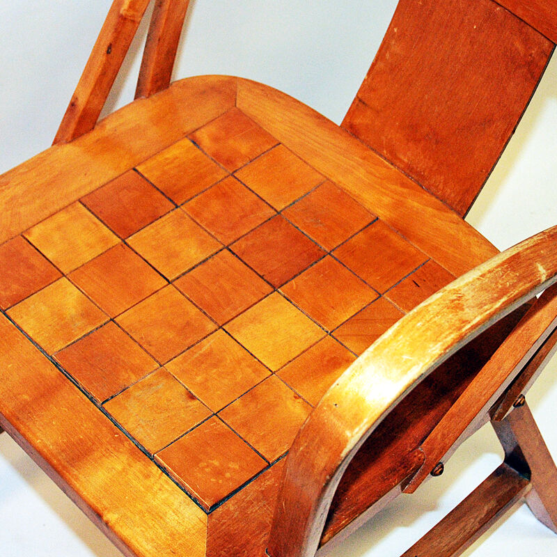 Pair of birch arm chairs by Per Aaslid Norway 1950s