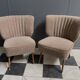ensemble de 2 chaises de cocktail marron des années 1960