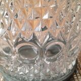 Plafonnier en verre moulé avec pointe dorée