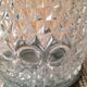 Plafonnier en verre moulé avec pointe dorée