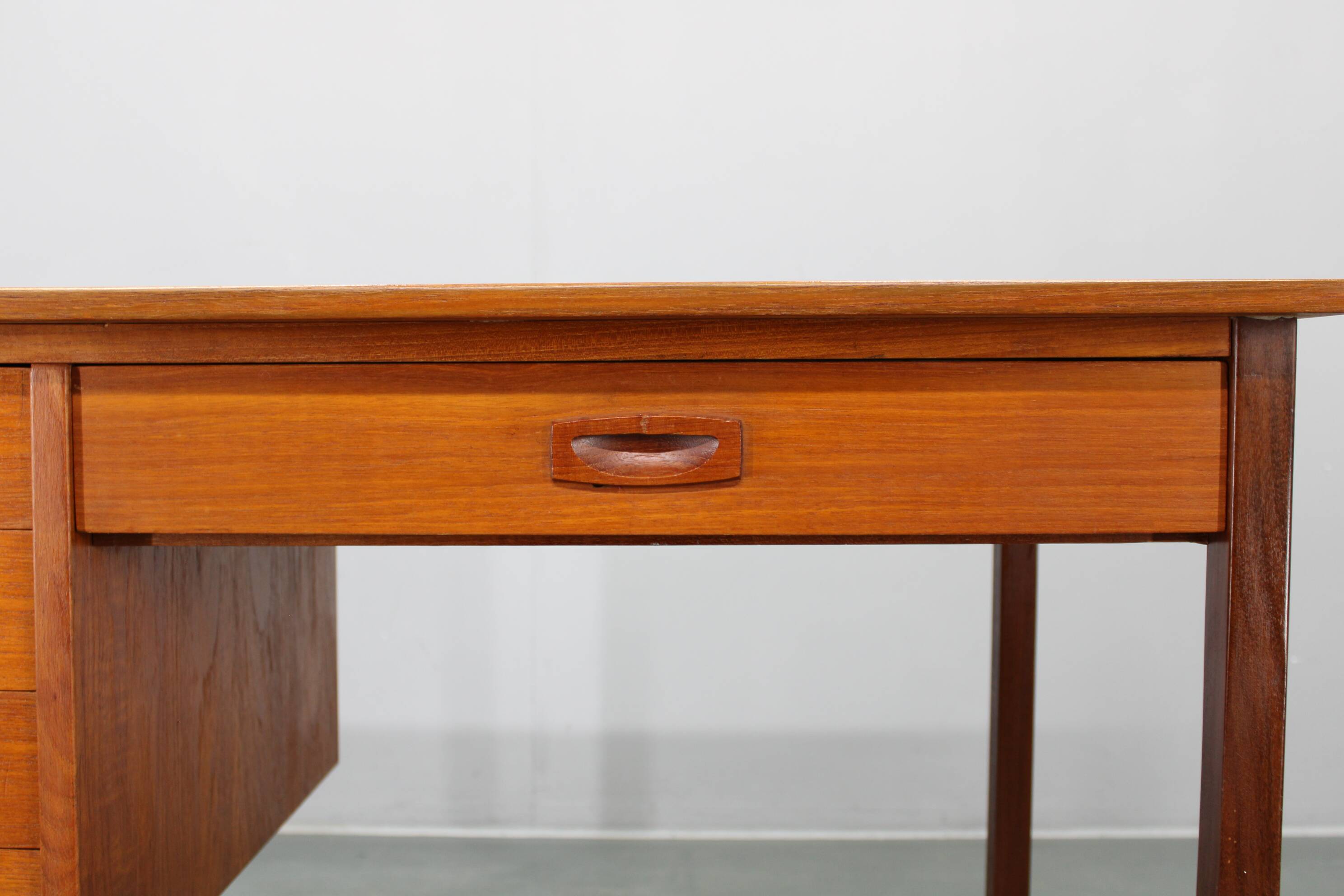 Mid-century Danish freestanding teak writing desk