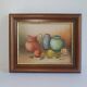 Cadre peinture nature morte signée vintage