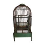 Octagonal bird cage made of wood and wire around 1920