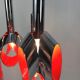 Suspension en métal chromé par Raak Amsterdam 1960 's