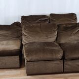 Canapé modulable 5 places en tissu